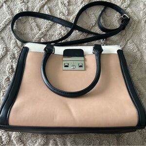 Nine West Black and Tan Satchel